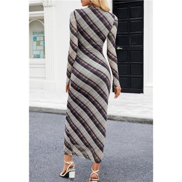 Women's Long Sleeve Maxi Dress 02 - Picture 4 of 6
